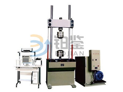 Microcomputer control dynamic universal fatigue testing machine.